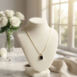 Midnight Onyx Solitaire Pendant Necklace