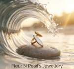 Ocean Pearl Wave Ring