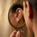 The Crescent Bloom American Diamond Studs