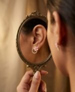 The Crescent Bloom American Diamond Studs