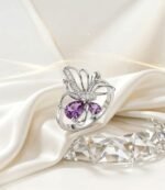 Amethyst Butterfly Grace Ring