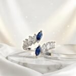 Sapphire Bloom Adjustable Ring