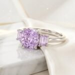 The Lavender Empress Three-Stone Ring
