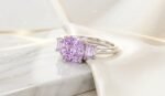 The Lavender Empress Three-Stone Ring