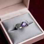 The Amethyst Empress Chevron Ring