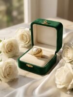 Regal Pearl Signet Heart Ring - Image 2