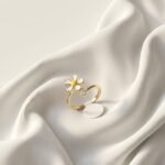 Elegant Floral Enamel Ring