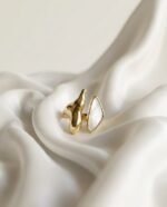 Aurora Pearl Abstract Ring