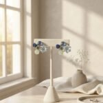Azure Bloom Floral Stud Earrings