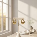 Luna Gold Statement Hoop Earrings