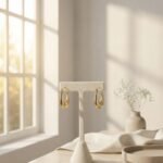Celeste Classic Gold Oval Hoop Earrings