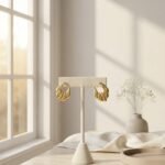 Auric Leaf Sculpted Hoop Earrings