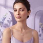 Celeste Fan Crystal Pendant Necklace