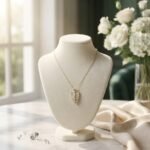 Celestial Leaf Crystal Pendant Necklace