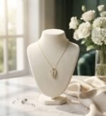 Celestial Leaf Crystal Pendant Necklace