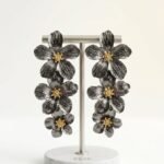 Midnight Flora Tiered Cascade Earrings