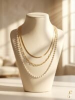 Celeste Pearl Layered Necklace Set - Image 2