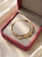 Golden Heart Charm Bracelet