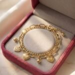 Golden Hearts Charm Layered Bracelet