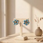Fleur Midnight Bloom Earrings (Blue)