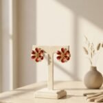Fleur Midnight Bloom Earrings (Red)