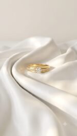 The Structured Pavé Solitaire Ring - Image 2